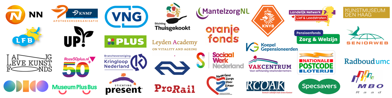 Logo's van de deelnemers aan de Nationale Coalitie tegen Eenzaamheid