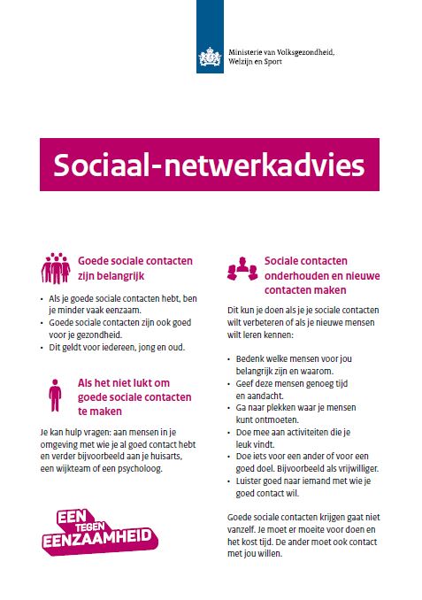 Sociaal-netwerkadvies beeld